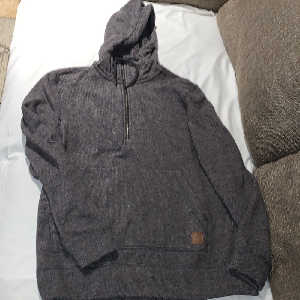 Gently Loved Authentic Roots Terry Cloth Lined 1/4 Zip Hoodie **Unisex**